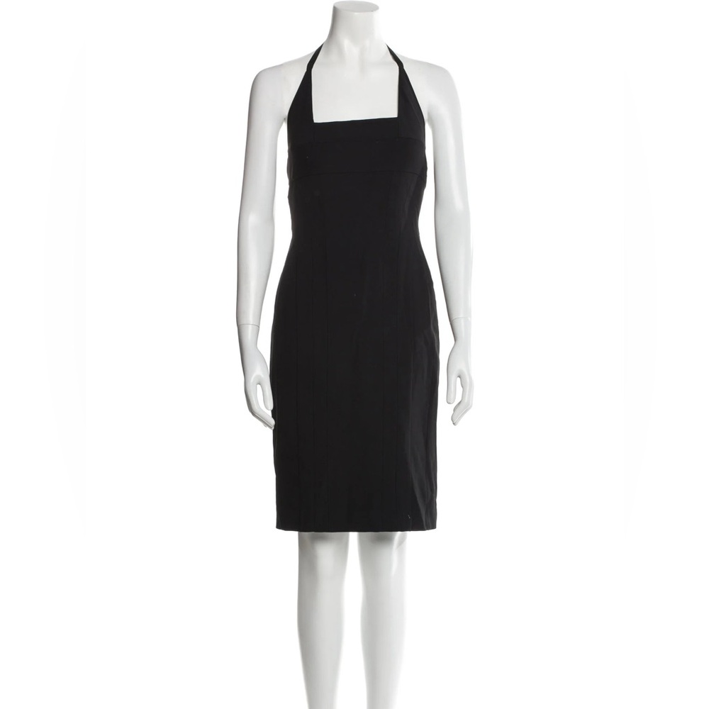 Narciso Rodriguez Black A-Line Halterneck Dress